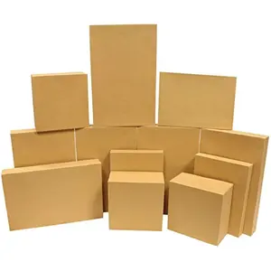 JOYIN 12PCS Christmas Brown Gift Boxes with Lids for Presents, 4" Deep Large Shirt Robe Wrapping Box, 4 Different Sizes Holiday Festive Lingerie Cupcake DIY Kraft Cardboard Boxes