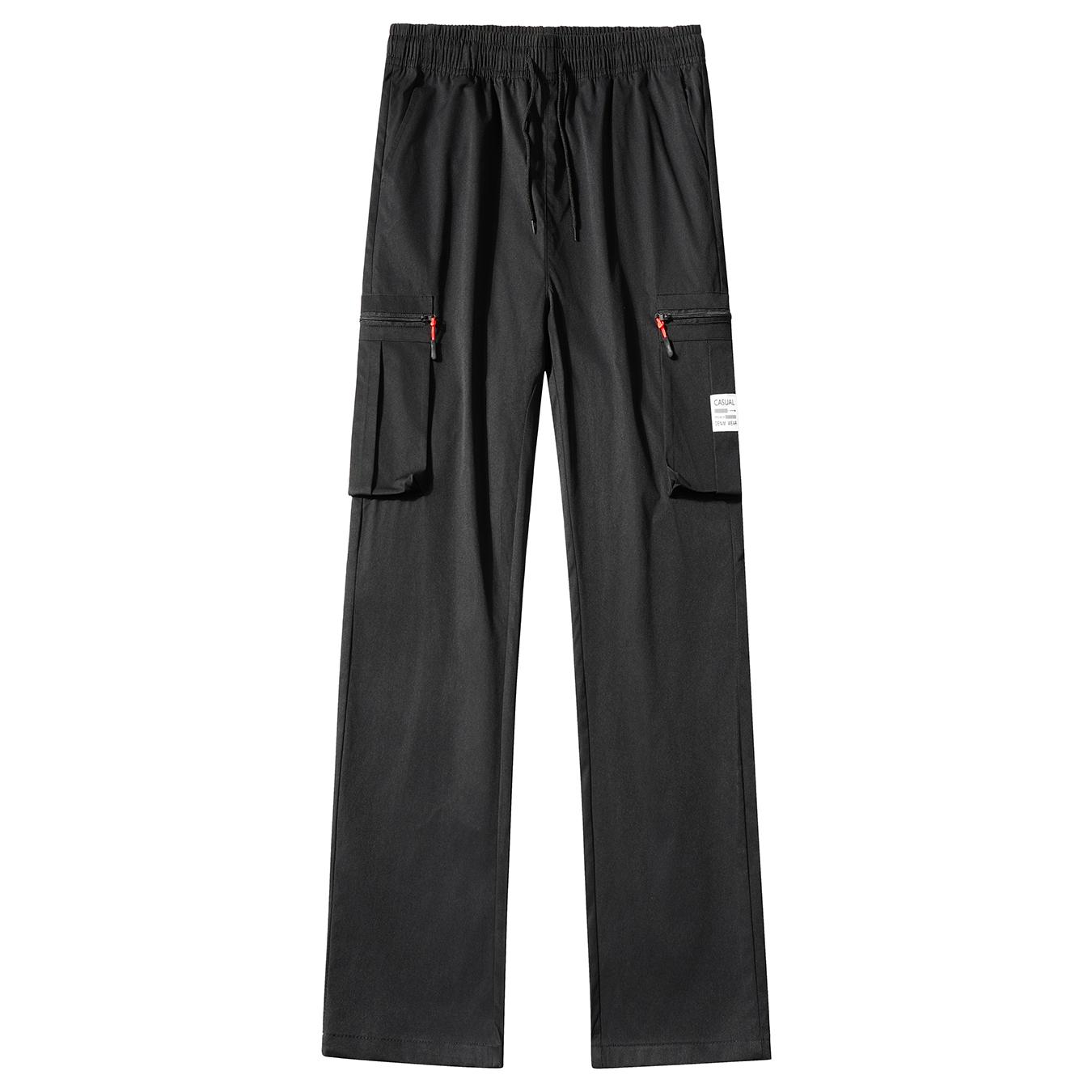 Men’s slim-fit cargo joggers, quick-dry athletic pants with drawstring and zippered pockets, lightweight workout trousers for gym and everyday wear