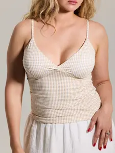 Klassy Network Solid Triangle Cami Tank, Original Design, Stylish Tank for Home or Office