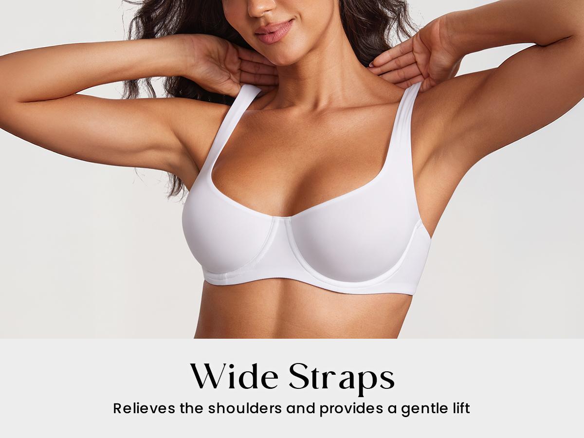 Unlined Balconette Bra Underwired Double Layer Cup Adjustable Straps Soft Stretchy Invisible Under Low Cut Tops SpringStatements Unlined Balconette Bra Underwired Double Layer Cup Adjustable Straps Soft Stretchy Invisible Under Low Cut Tops SpringStatements