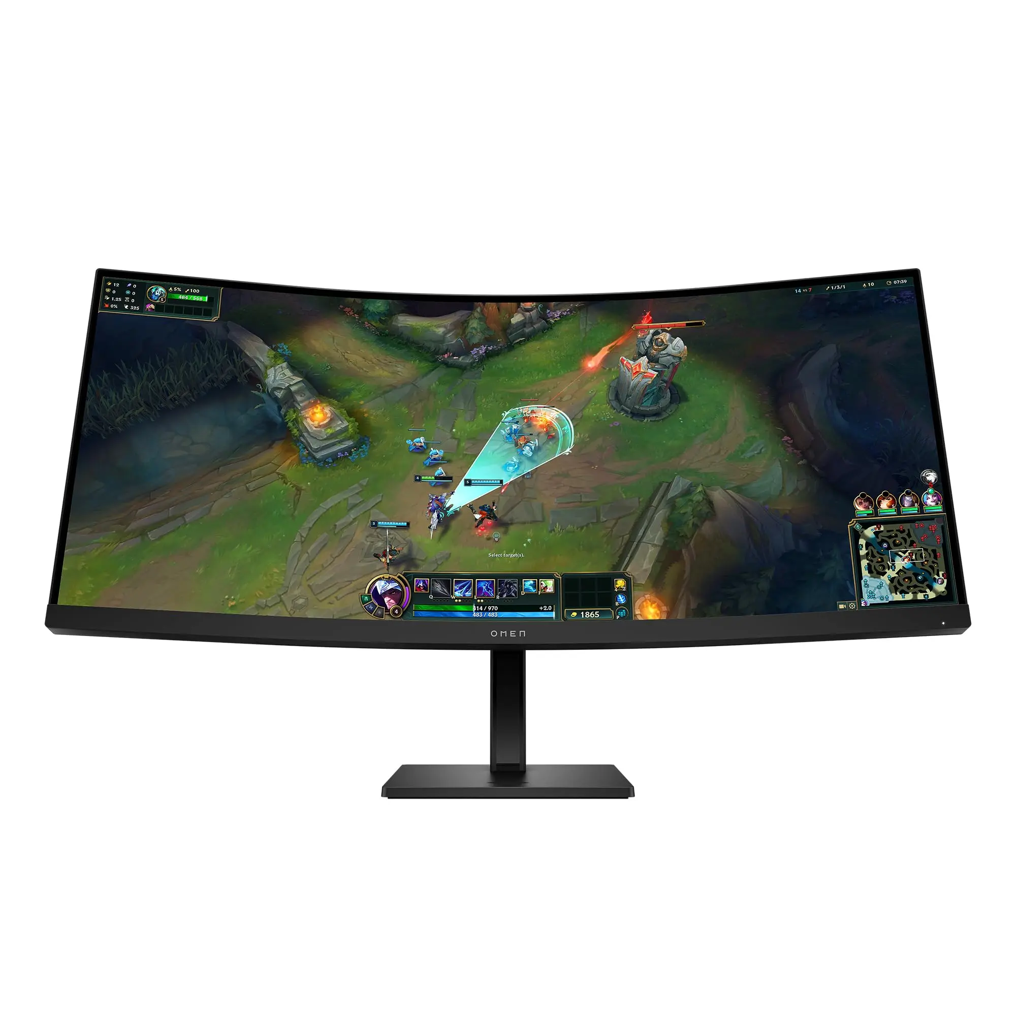 HP OMEN 34" WQHD 3440x1440 180Hz 1ms Curved Gaming Monitor AV4C1AAABA