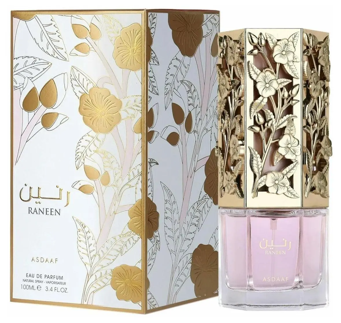 Asdaaf Raneen EDP Perfume 3.4oz 100ml - Fruity Niche Rich Floral Fragrance for Women with Pitahaya Pear & Mandarin Orange Notes Eau De Parfume
