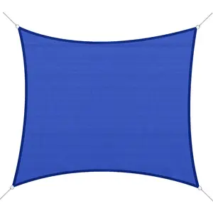 Outsunny 16' x 20' Sun Shade Sail Canopy Outdoor Shade Sail Cloth for Patio Deck Yard with D-Rings and Rope Included, Blue,summerwins