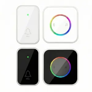 Wireless Doorbell with 1000ft Long-Range, Pre-Paired Plug & Play, 45 Chimes & 4 Volume Levels, Weatherproof IP44, Energy-Saving, Battery-Operated, Durable ABS Housing