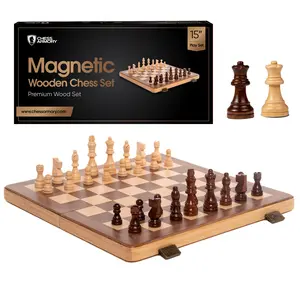15" Magnetic Wooden Chess Set