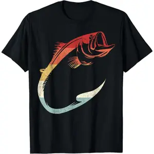 Cool Minimal Fish Hook Art for Fishing Enthusiasts T-Shirt Short sleeves