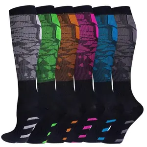 Pack of 6 Copper Ion Compression Socks Promotes Blood Circulation, Suitable for Both Men and Women, and Provides Optimal Support for Medical, Running, Nursing, and Sports Activities.