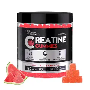 Creatine Monohydrate Gummies 5000mg for Men & Women, Gomitas de Creatina 5g Creatine Monohydrate,120 Count 0g Sugar Chewables CreatinePre-Work Out fo