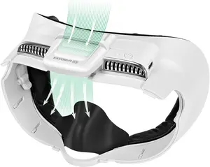 KKCOBVR K3 Facial Interface Fan with PU Leather Face Pad Only Compatible with Quest3 Accessories, Relieve Lens Fogging and Fits Use with Quest 3 Head Strap