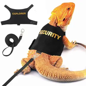 Lizard leash, reptile outdoor harness, chameleon and squirrel leash and clothing, small pet supplies nest DIY Metal Playpen with Skylight Silent Exercise Wheel