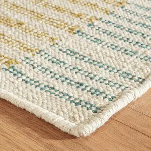 Gemma Juniper Hand Loom Knotted Cotton Rug 10x14