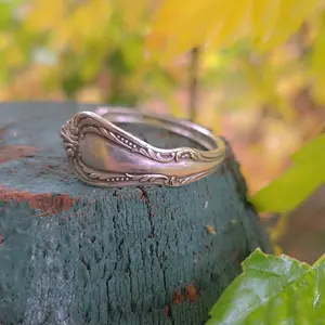 MYSTERY Silver Spoon Cuff Vintage Repurposed Bracelet Handcrafted Unique Jewelry for Women