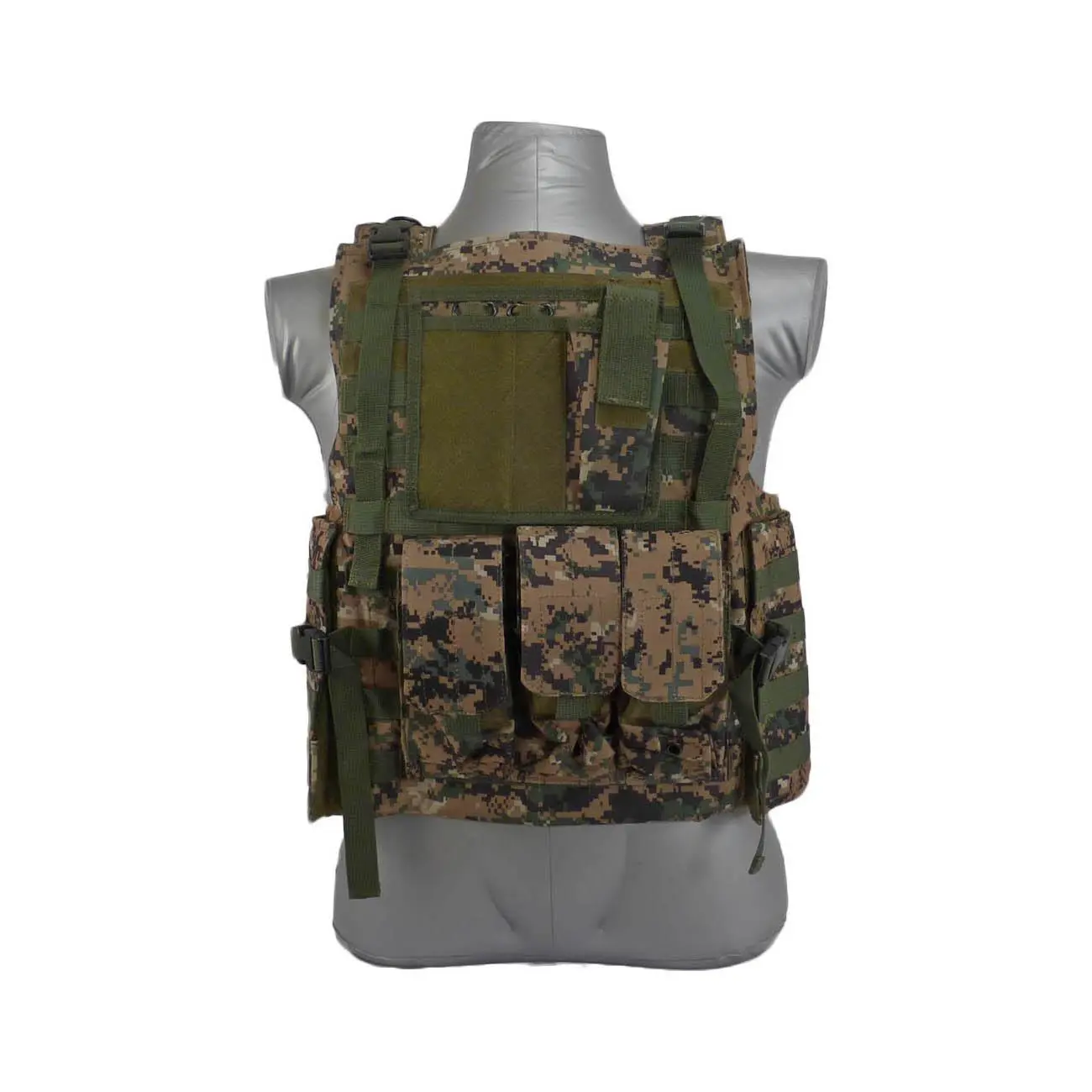 Tactical Scorpion Gear - Bearcat MOLLE Vest - Digital Woodland