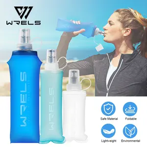 Foldable Portable Sports Water Bottle, Safe Healthy No Odor, Soft Water Bag, Camping Picnic, Outdoor Cycling Hiking Running Mountain Climbing, Foldable Design, Safe Material