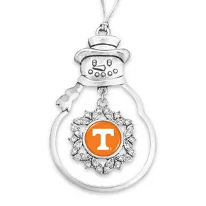 University of Tennessee Volunteers Snowman with Hanging Charm Christmas Ornament