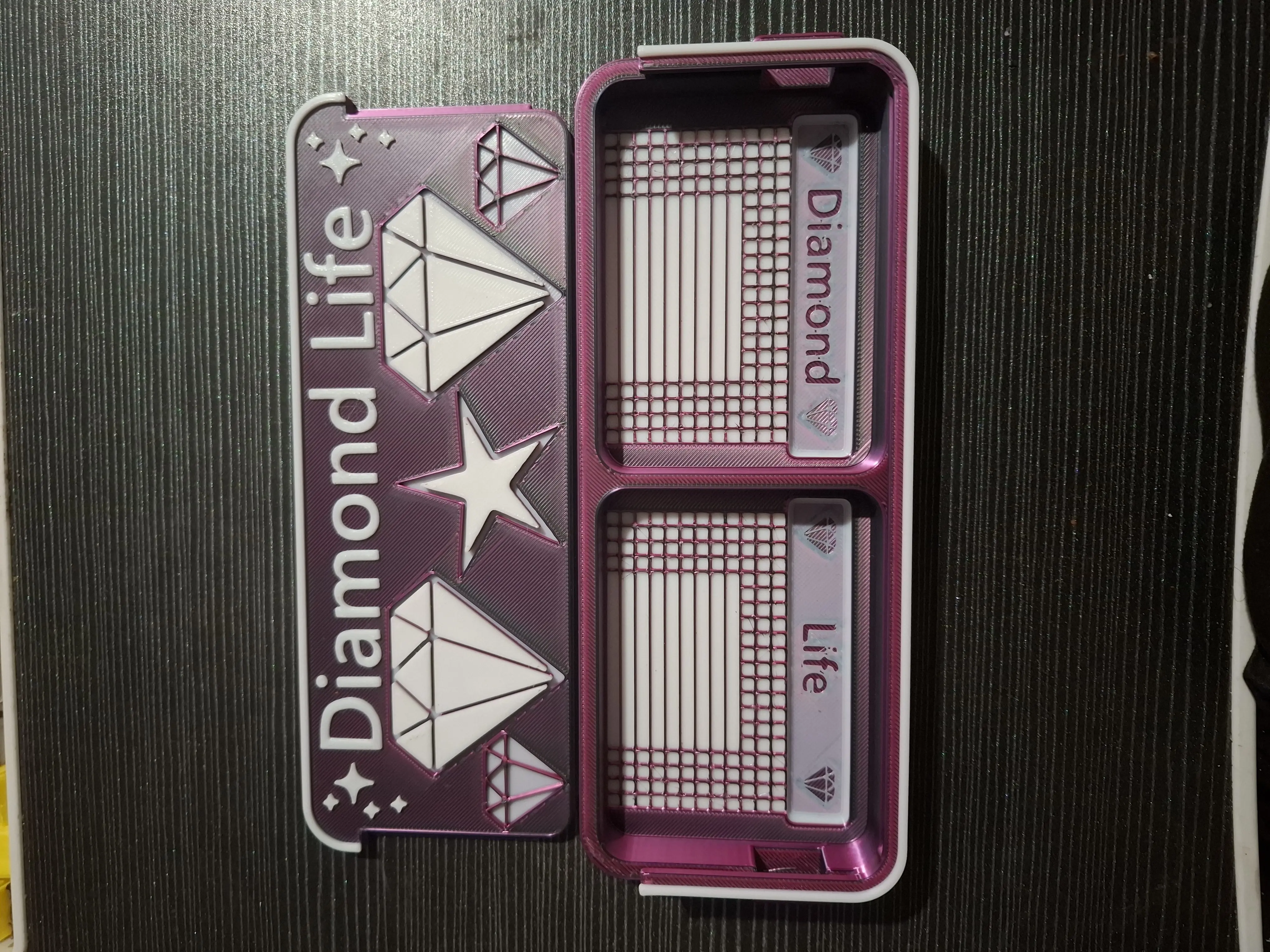 Diamond art tray dual compartment