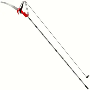 2-In-1 Extendable Tree Pruner Garden Tool Heavy Duty with 8 Rods & Gloves, Alloy Steel Saw Blades, Ergonomic Handle, Indoor Outdoor Use, Easy Reach Branches