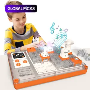 Stem Circuit Building Science Experiment Kit, Full Function Electronic Build Set, Safety Interlock Device, Ideal Gift for Adults & Kids, Magnetic Cubes
