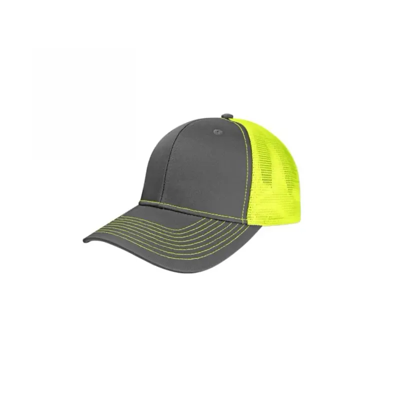 Trucker Hat ,Hat Safety Orange, Safety Yellow Design and Adjustable Snap Strap
