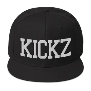 KICKZ 3D Snapback Hat with Kick Head Felt Patch
