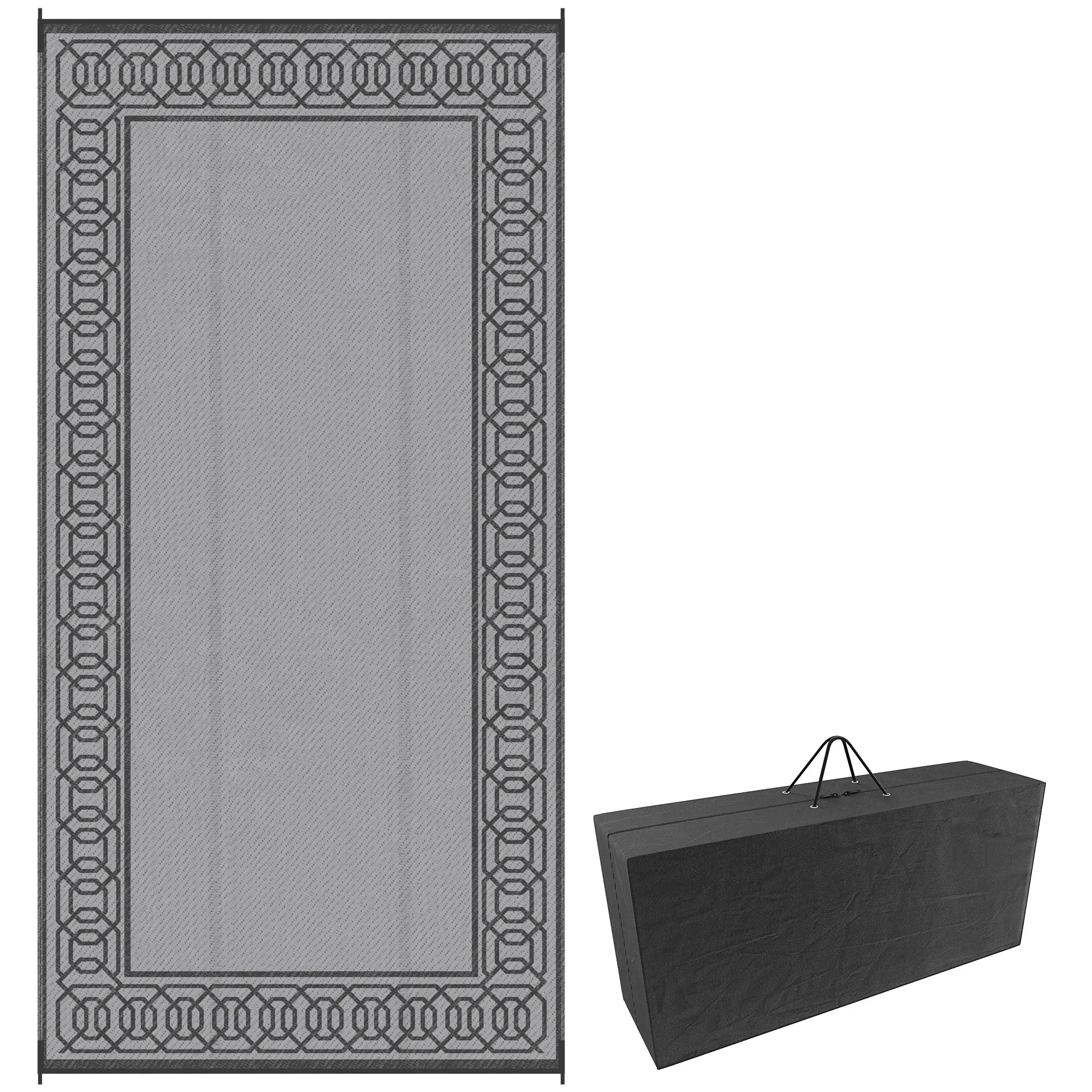 Black, Gray Border