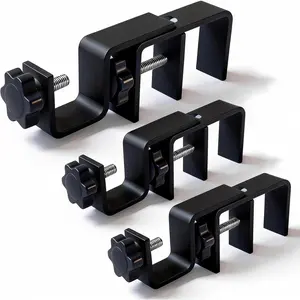 Over Blinds Rod Brackets for Outside Mounted, No-Blinds Rod Holders for 1.3-2" Rectangular Headrails, Tool-Free & No Wall Damage, Apartment & Renter Friendly (Set of 3, Black)