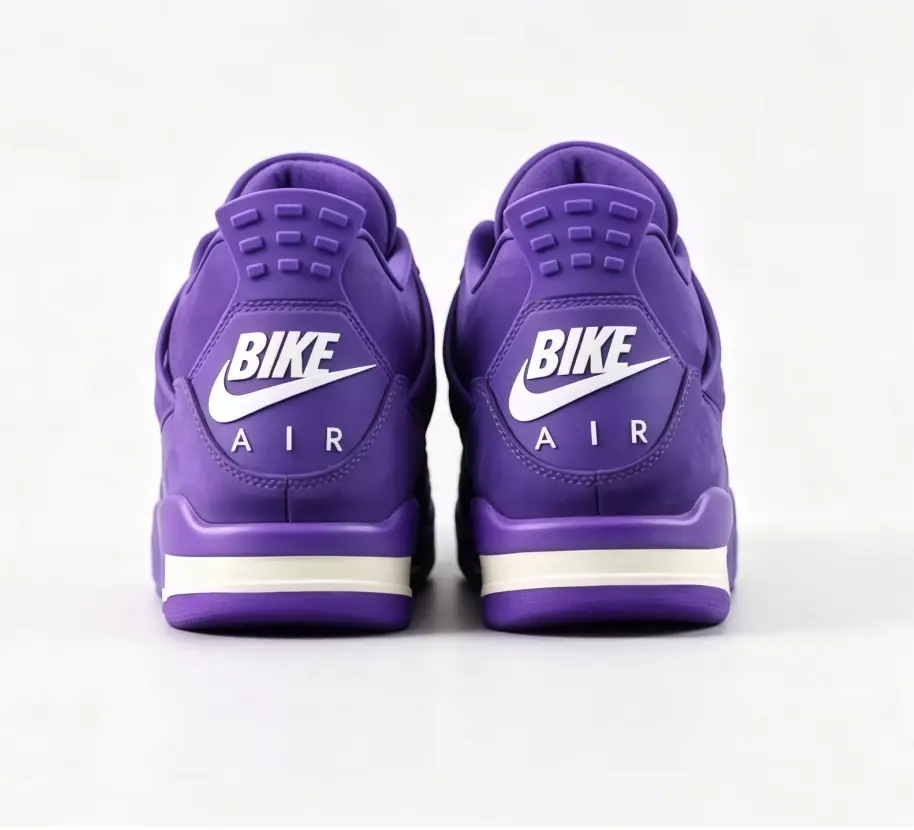 Y2K Retro All-Purple Leather Casual Athletic Footwear, Sleek Full-Grain Upper, Airflow Grid Mesh Panels, Cloud-Like Plush Comfort Foam Cushion, Slip-Proof 2-Tone Outsole, Heavy-Duty Outdoor Street Sneakers