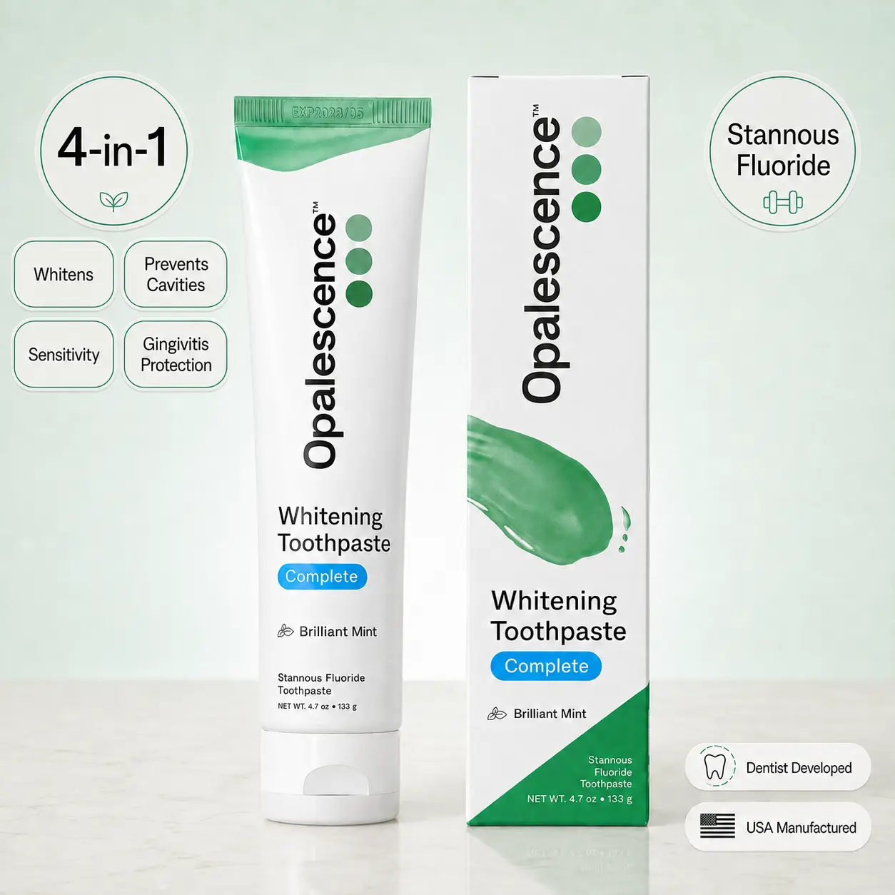 Opalescence Complete 4 in 1 Stannous Fluoride Sensitive Toothpaste | 4.7 oz