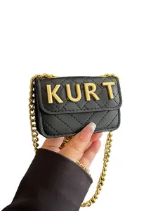 2026 New Letter Diamond Mini Chain Bag, Lightweight Shoulder Bag, Metal Letter Decor Crossbody Bag, Diamond Small Square Bag, Chain Handbag, Casual Shoulder Bag, Fashionable Crossbody Bag