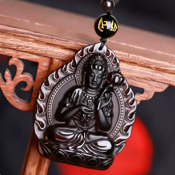 Obsidian Buddha Card – Highest Bodhisattva, 60 cm