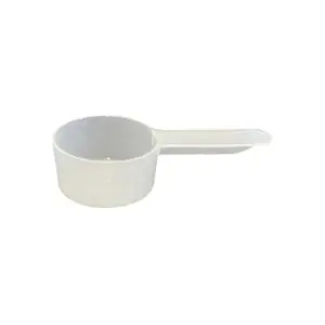 Food-Grade BPA-Free Short Handle Plastic Kitchen Measuring Spoon - 1 Teaspoon (1/3 Tablespoon, 5 mL) Reusable Multi-Use Utensil Scoop for Coffee, Protein Powder, Dry Goods (Pack of 1)