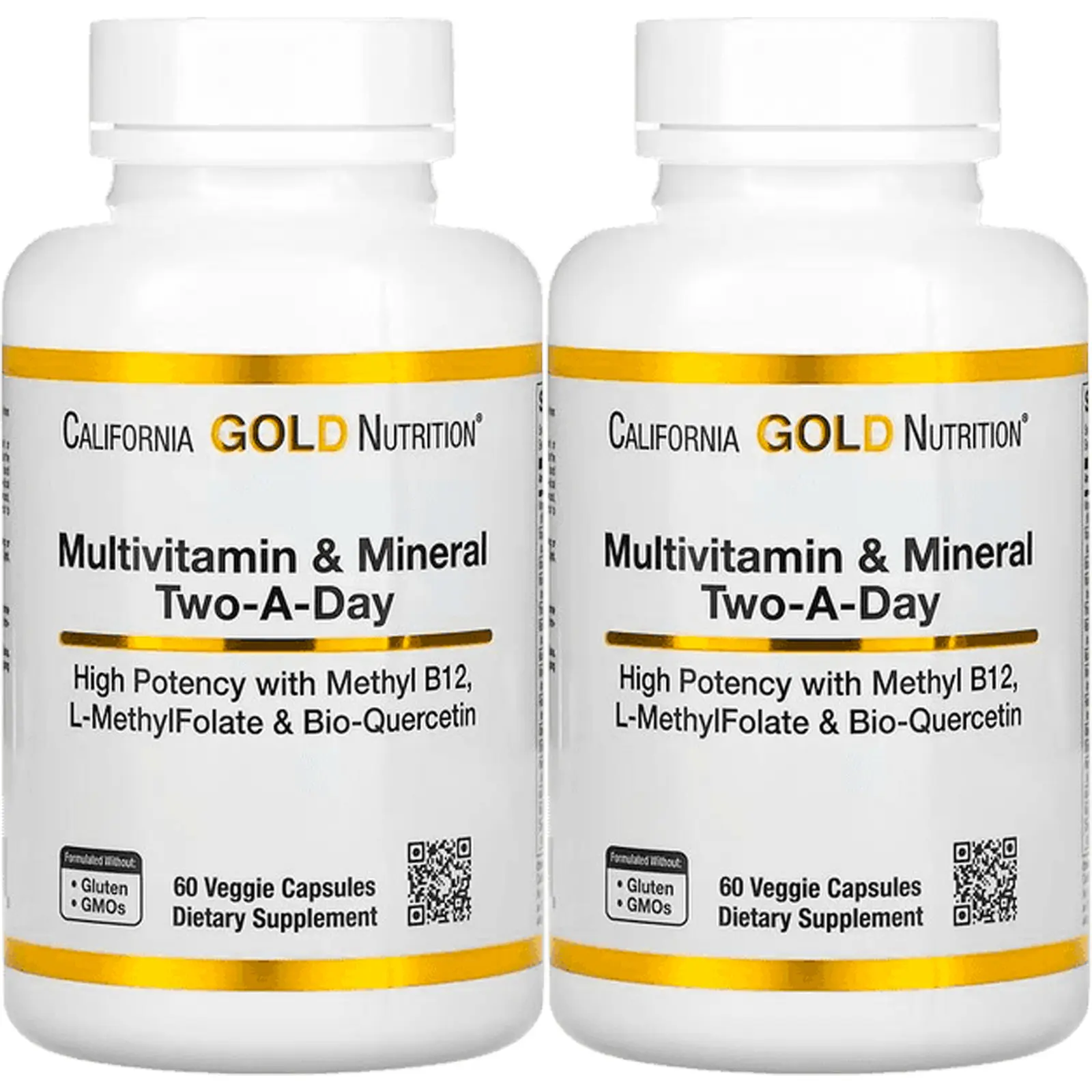 California Gold Nutrition Daily Multivitamins, 60 Veggie Capsules, 2 Pack