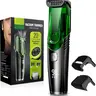 2026 Vacuum Beard Trimmer Model, Cordless Waterproof Shaver,IPX7 Waterproof, with Adjustable Length Comb-Built-in Vacuum for Sideburns/Stubble