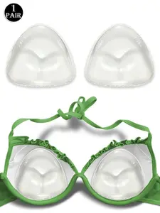 Waterproof Push-Up Bra Pad, Invisible Transparent Design, Full Coverage, Loose-Fitting, Ideal for Swimming & Sports, Spring & Fall