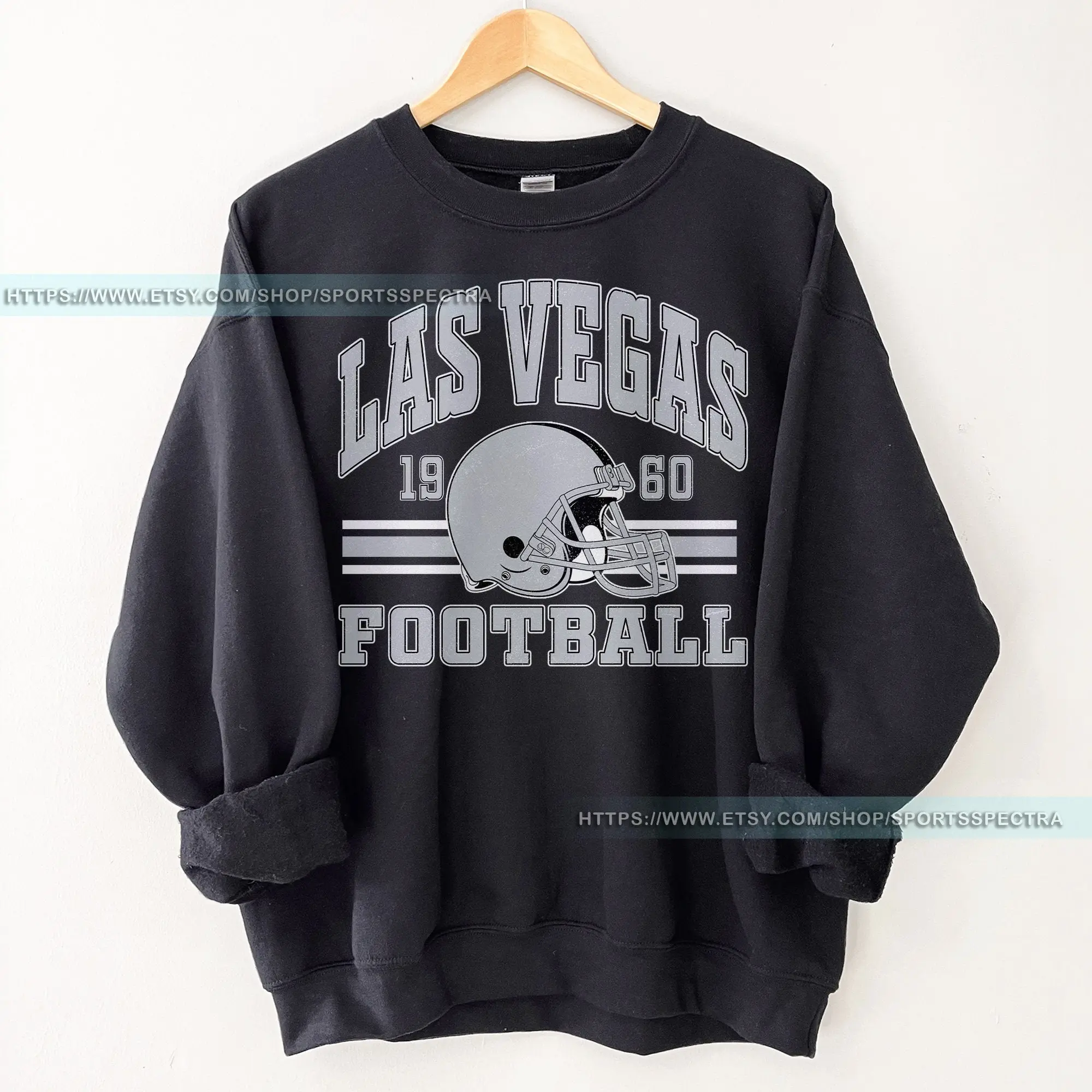 [Sale Up To 50%] Las Vegas Football Vintage Crewneck Sweatshirt, Retro Las Vegas Football Shirt, Las Vegas Football Christmas Raider Fan Gift, Gift For Fan, Trendy USA Cotton Fabric