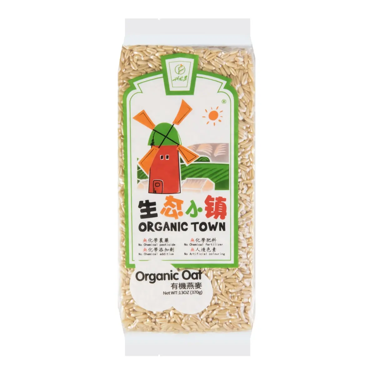 XINGLONGKEN USDA Organic Rolled Oats 370g - Wholesome Eco-Town Grains for Healthy Breakfast