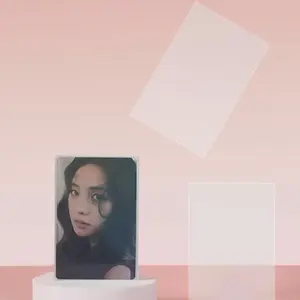 CeyiJun 200 Microns Kpop Clear Sleeves Idol Photo Cards Transparent Protector Trading Cards Shield Cover (50 sheets)