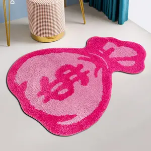Purse Shaped Non-slip Fluffy Modern Rug for Room Decor, Christmas Decor Fluffy Soft Floor Carpet, Machine Washable Rug, Furry Soft Rugs, Fall Cozy Bedroom Accessories, Home Decor, Decorative Rug Mat, Gift for Girlfriend