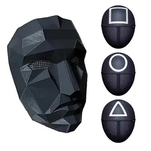 Ready for Halloween,,,,,,,,,,   Red Calamari Game Scalable Or Not Masks Full Face Masks Masquerade Accessories Korean TV Cosplay Costumes Masks Toys