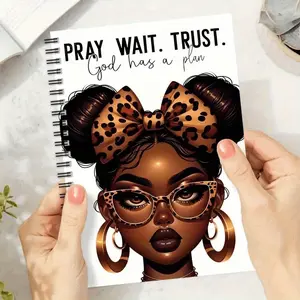 Christian Inspirational Spiral Notebook, Devotional Notebook, Prayer Waiting Trust Diary, Office School Supplies, Perfect Gift for Female Friends, Daily Plan Notebook, Devotional Journal