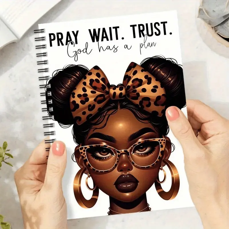 Christian Inspirational Spiral Notebook, Devotional Notebook, Prayer Waiting Trust Diary, Office School Supplies, Perfect Gift for Female Friends, Daily Plan Notebook, Devotional Journal