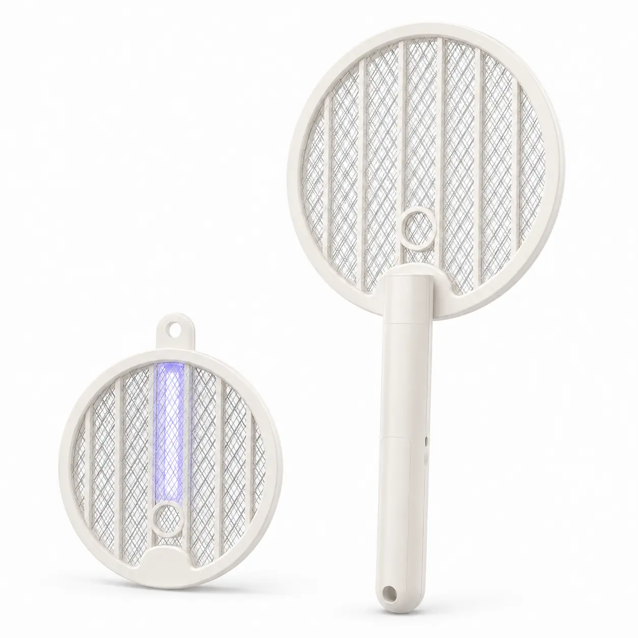 Electric Fly Swatter Bug Zapper, 3000V USB Rechargeable Mosquito Killer Racket with 1200mAh Battery, UV Purple Light Trap, Safe Indoor & Outdoor Insect Control for Flies, Mosquitoes & Gnats, Summer Essentials