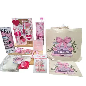 Pretty in Pink Bundle Box Blind Date with a Book Mystery Reading Gift Bundle, Includes Hair Accessories, Cozy Socks, Bookmarks, Matching Pouch, Office Stationery Supply Set