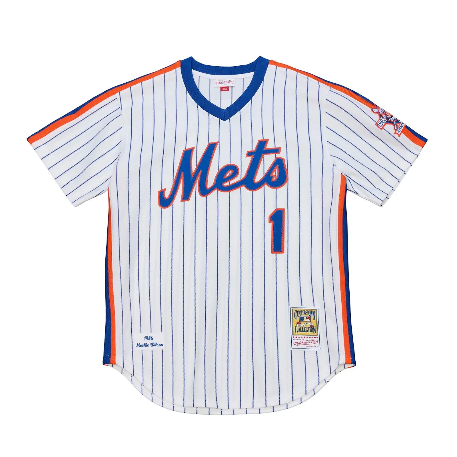 Mookie Wilson New York Mets 1986 White Authentic Jersey MLB Throwback Baseball Cooperstown Fan Gear Mitchell & Ness