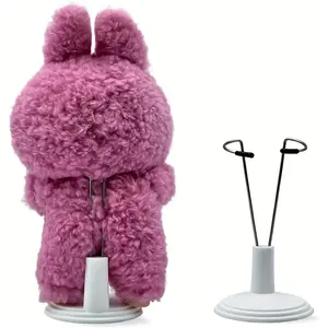 Adjustable Doll Display Stand, Transparent Metal Holder for 12-15cm Figures, / Base, Portable Photography Prop + Plush Toy Storage Rack