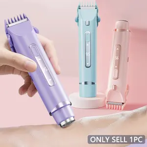 Women's 2-In-1 Electric Razor with LED Light, Dual Head Design for Efficient Body & Facial Hair Removal, Ideal for Bikini Line Care, Bikini Shaver
