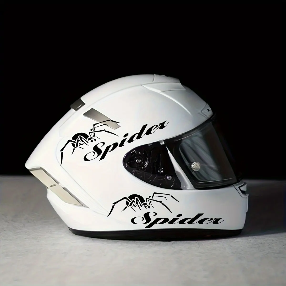 1SET Light Trendy Edgy Dark Sticker | For Motorcycle Rearview Mirrors, Marvel Spider Stationery, Black Spider + "Spider" Decor, Load Items with Marvel Spider Dark Atmosphere Easily, Cool Personalized Feeling of Shape in Daily Details
