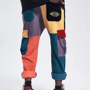 Np2 Niepce Streetwear Fashion Patchwork Colorful Cargo Pants