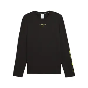 PUMA Mens X Hyrox Cloudspun Crew Neck Long Sleeve  Casual Tops Casual - Black