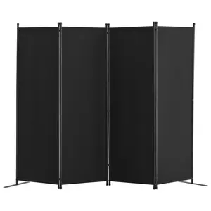 【fathersdaygift】VEVOR Room Divider,  4 Panel Room Dividers and Folding Privacy Screens, Fabric Partition Room Dividers for Office, Bedroom, Dining Room, Study, Freestanding, Black